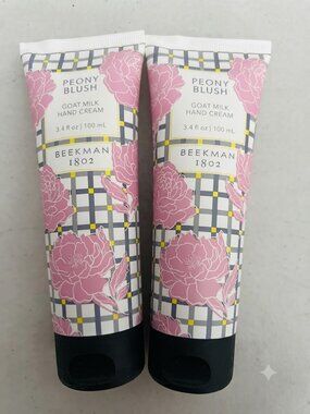 Beekman 1802 Peony Blush Goat Milk Hand Cream 3.4 oz (Lot of 2)